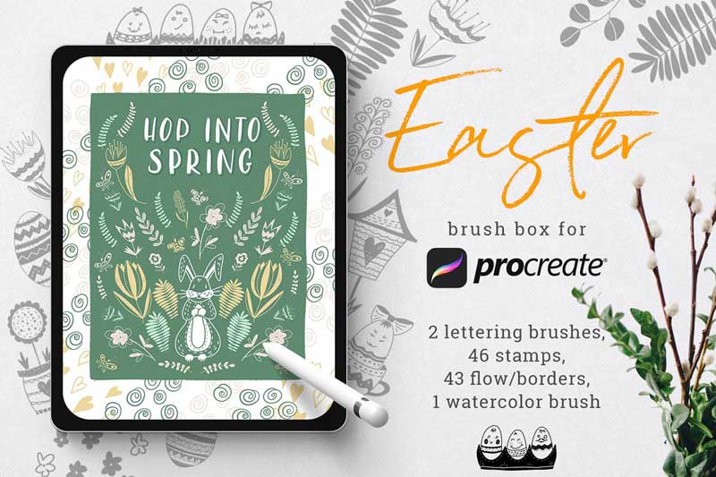 Easter brush box for Procreate 4745348