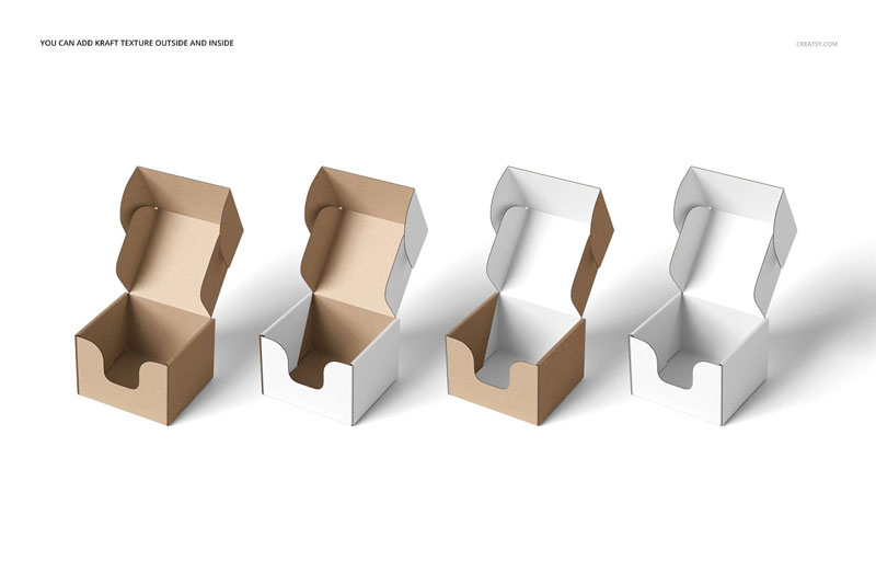  Front Tuck Mailer Box Mockup Set 4351625