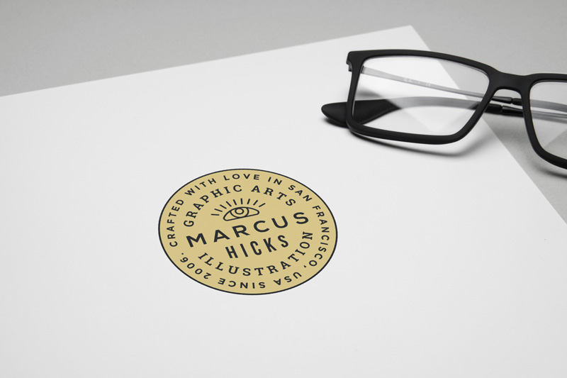 Logo Mockup with Eyeglasses