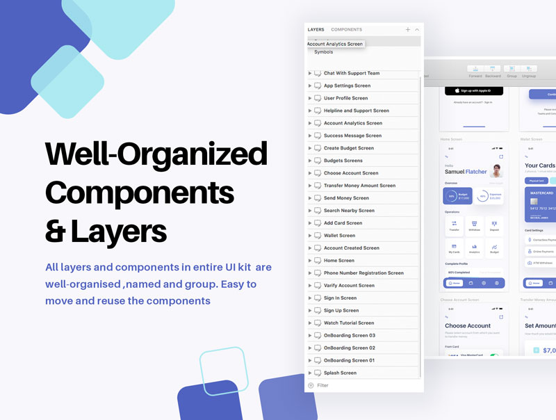 Meela - Money Transfer, Bank, Finance and Wallet App UI Kit