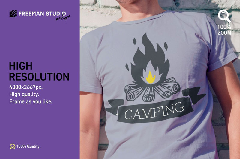 Men's T-Shirt Mock-Up Set 3857277