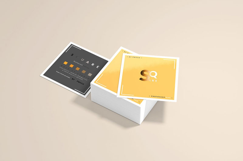 Square Business Card Mockups 4752802