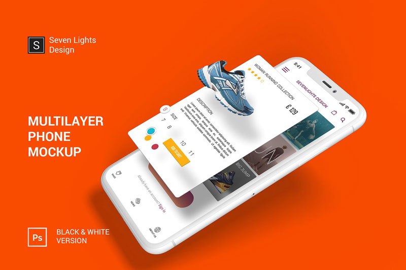 iPhone X Multilayer Mockup Set 4127981