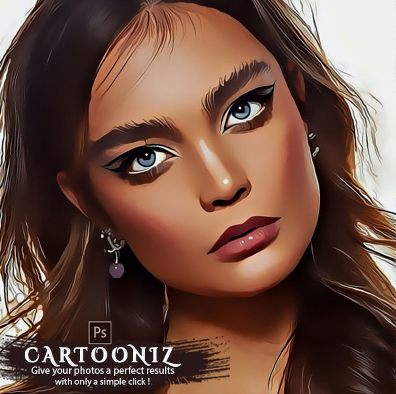 Cartooniz painting Photoshop Action 25990817