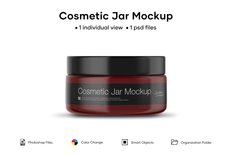 Cosmetic Jar Mockup 4888384