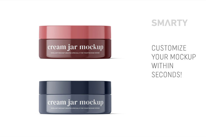 Glossy cream jar mockup 100ml 4850428