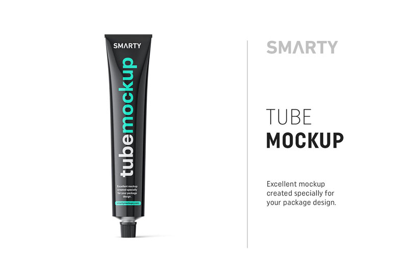 Metallic cosmetic tube mockup 4850651
