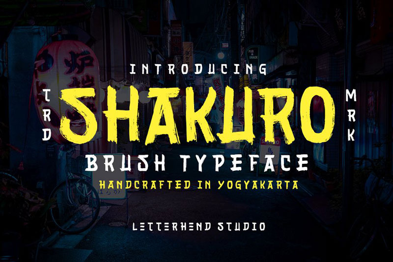 Sakhuro Brush Typeface