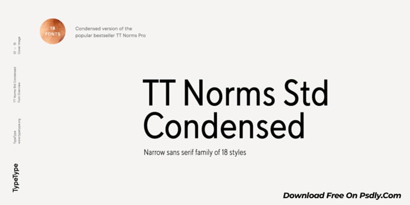 TT Norms Std Condensed Font Family Free Download