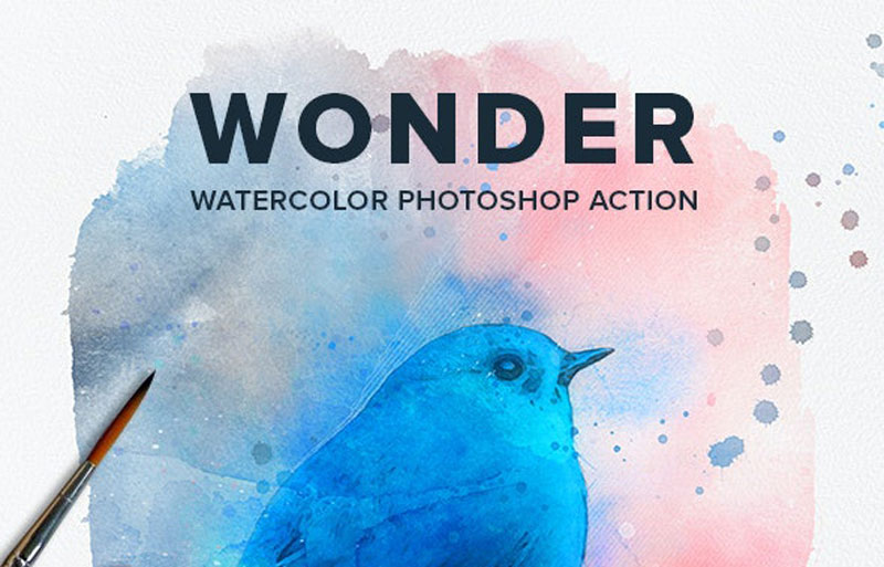 Wonder Watercolor Photoshop Action 26538064