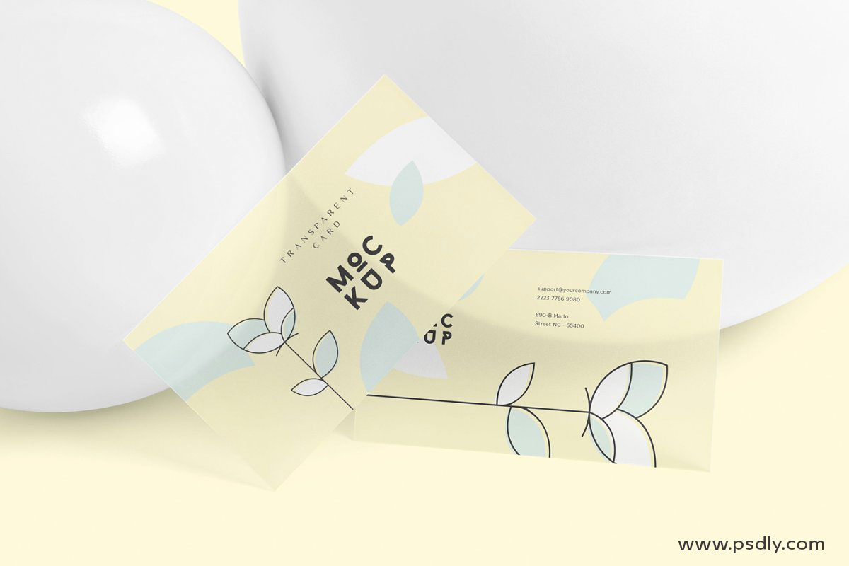 Transparent Card Branding Mockups 4646661