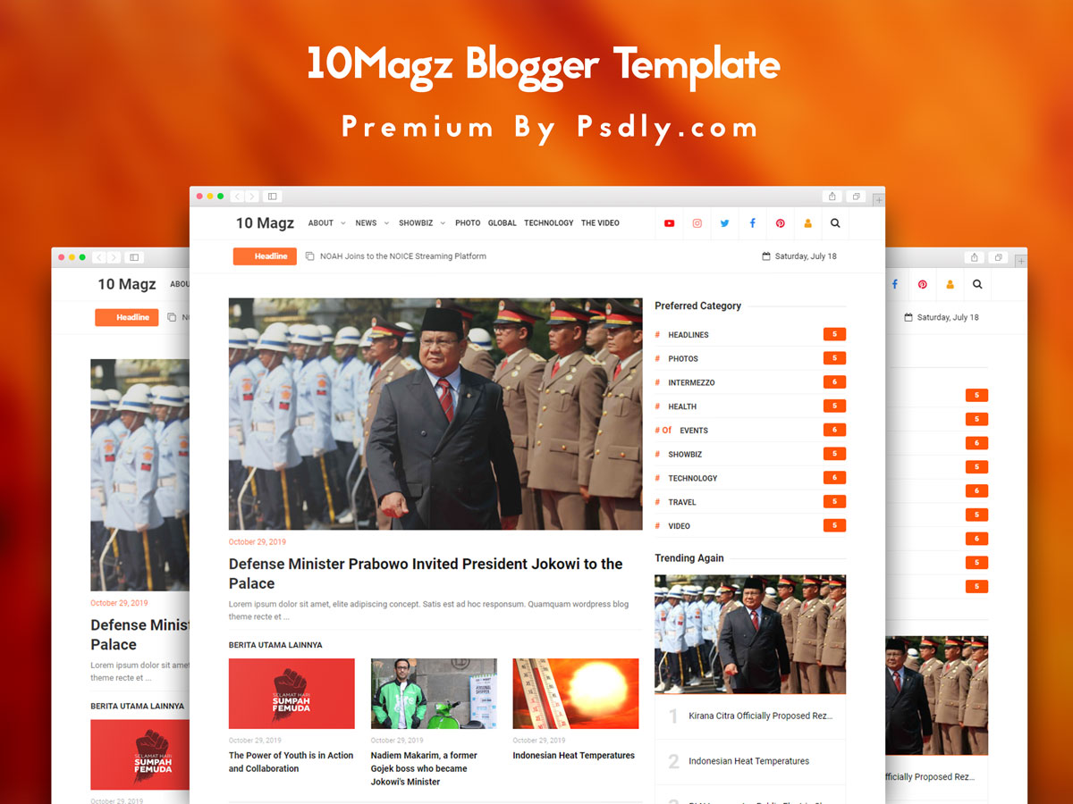 10Magz Responsive Blogger Template