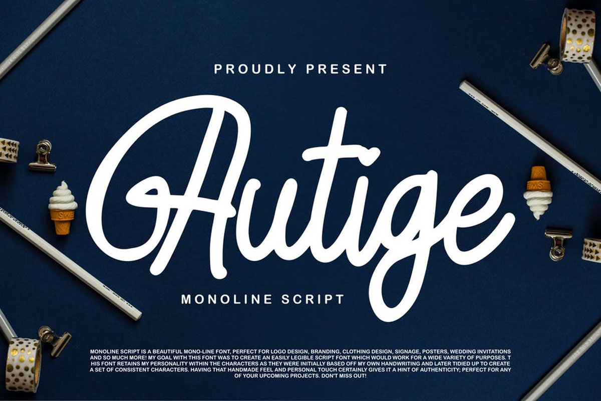 Autige Monoline Script