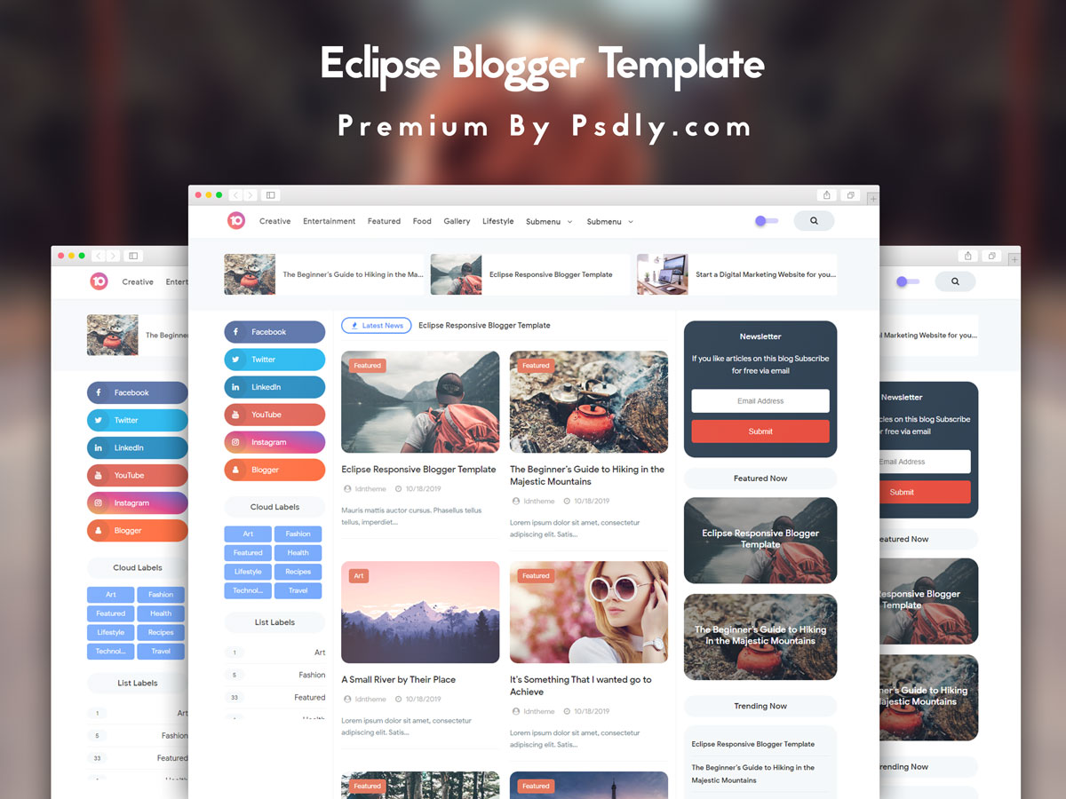 Eclipse Responsive Blogger Template Free Download