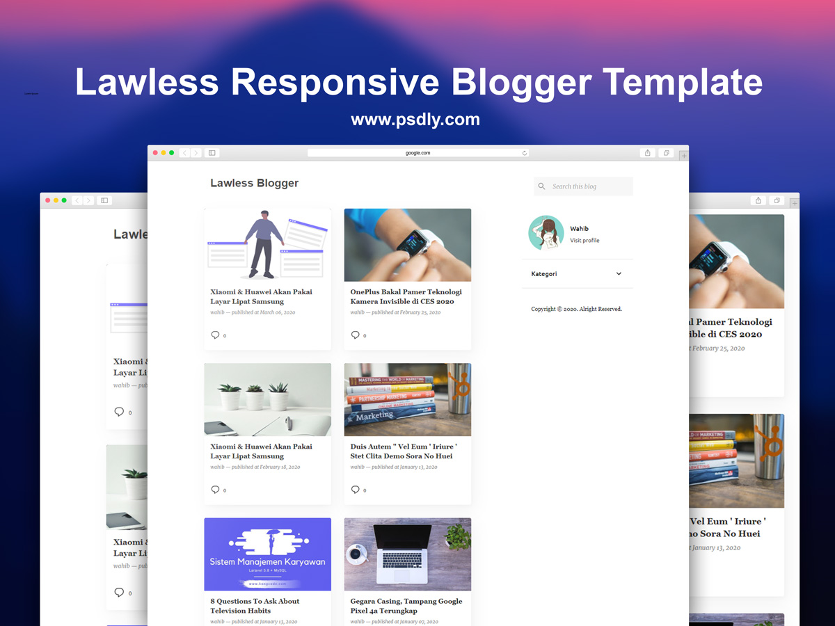 Lawless Responsive Blogger Template
