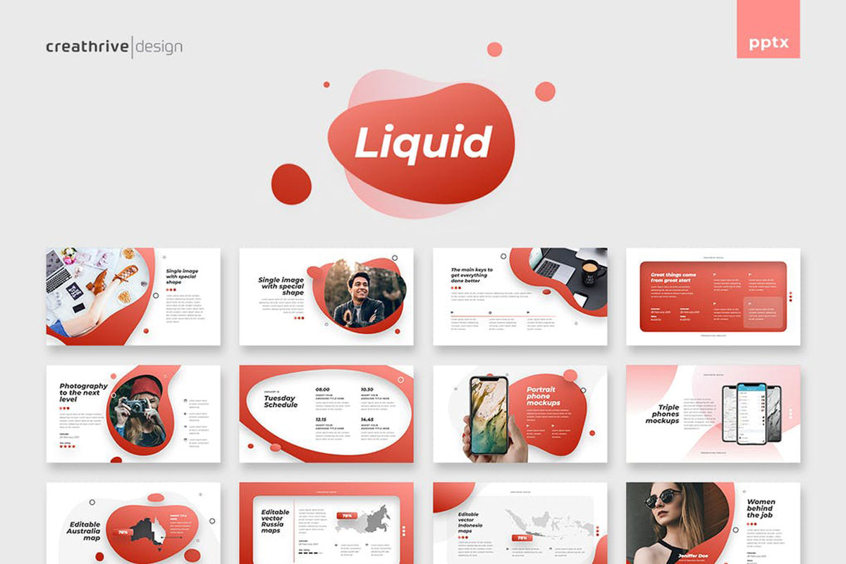 Liquid Powerpoint and Keynote Template NZP8X3F