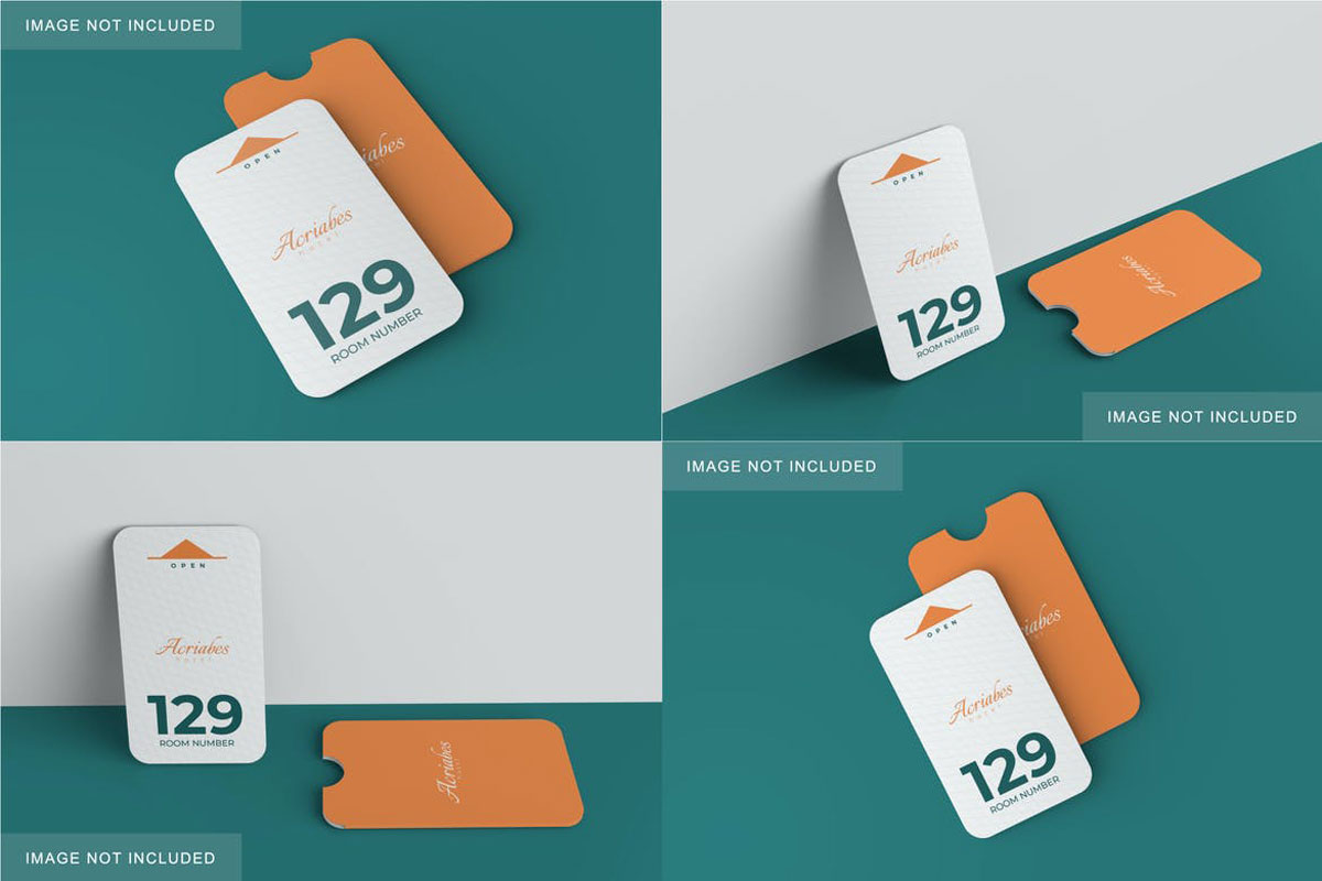 Minimalist Card & Holder Mockup