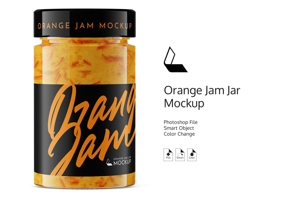 Orange Jam Jar Mockup 4931068