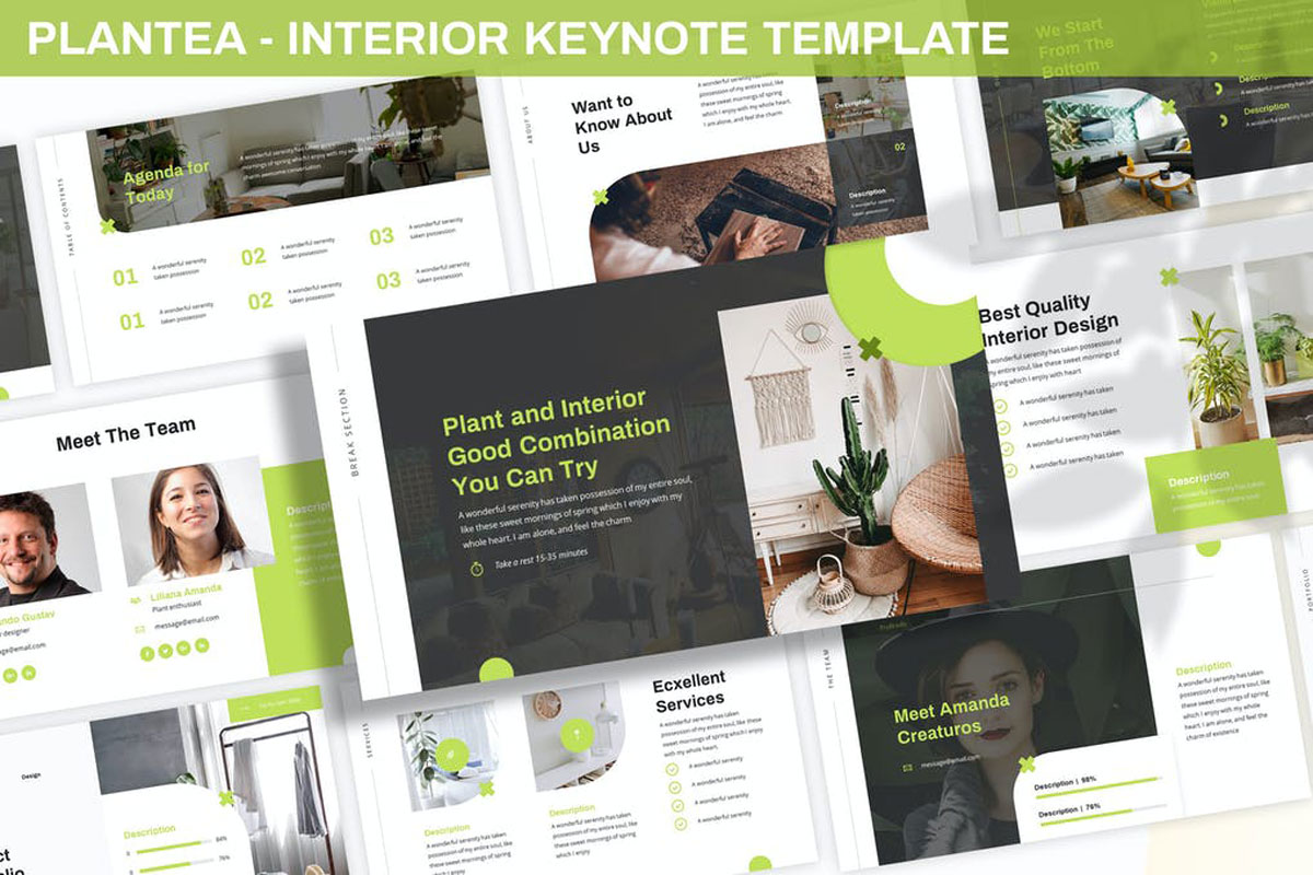 Plantea - Interior Keynote Template M4J4SXF