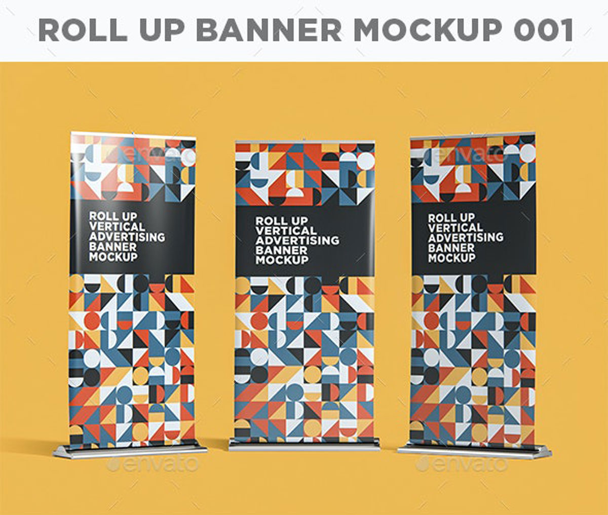 Roll Up Vertical Advertising Banner Mockup 001 27533574