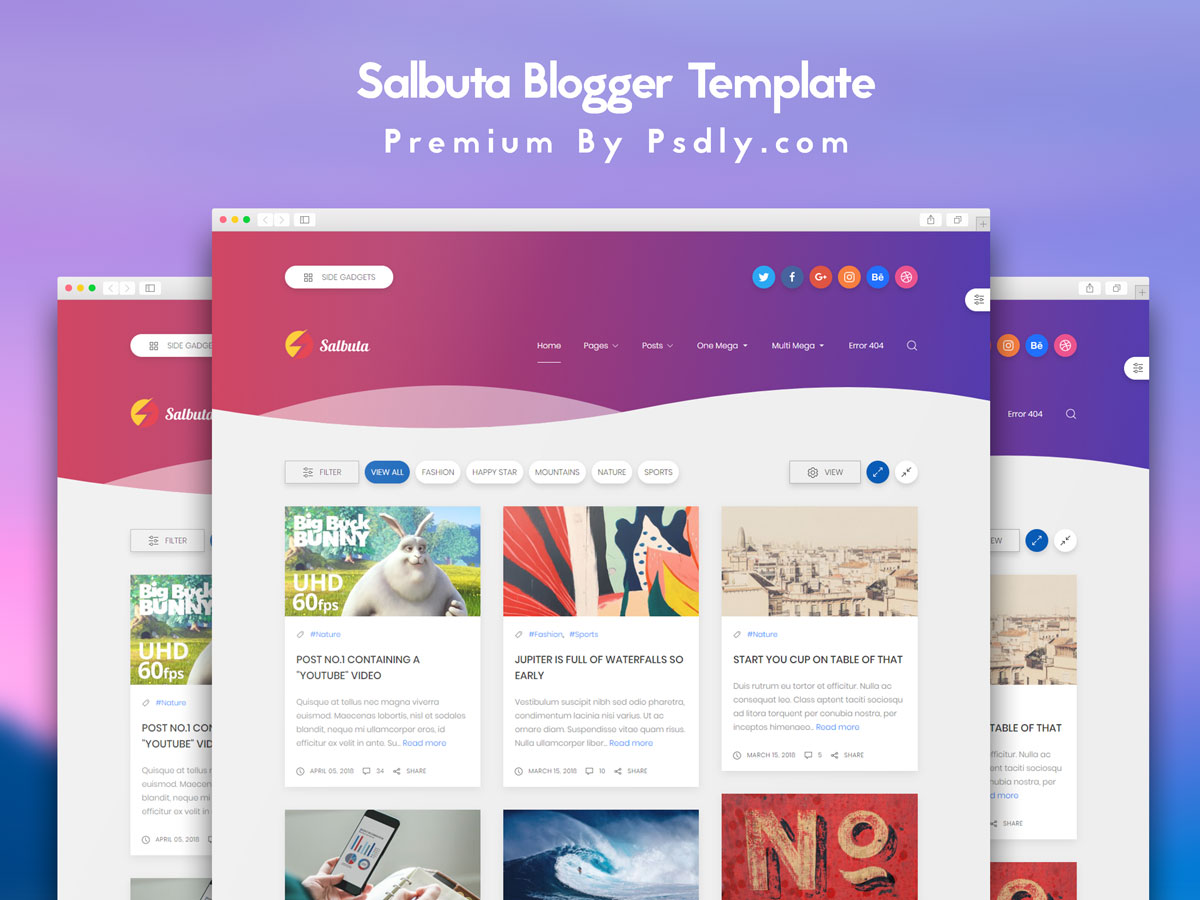 Salbuta Blogger Template Premium Free