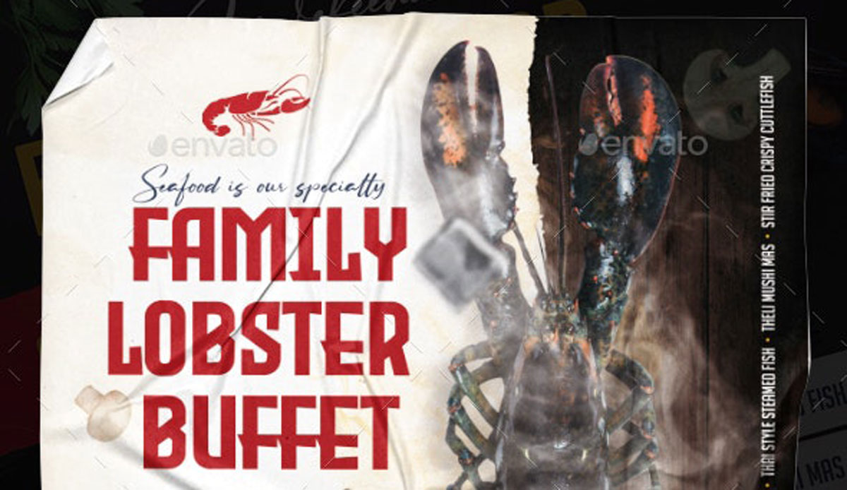 Seafood Square Flyer & Instagram Post 26340276