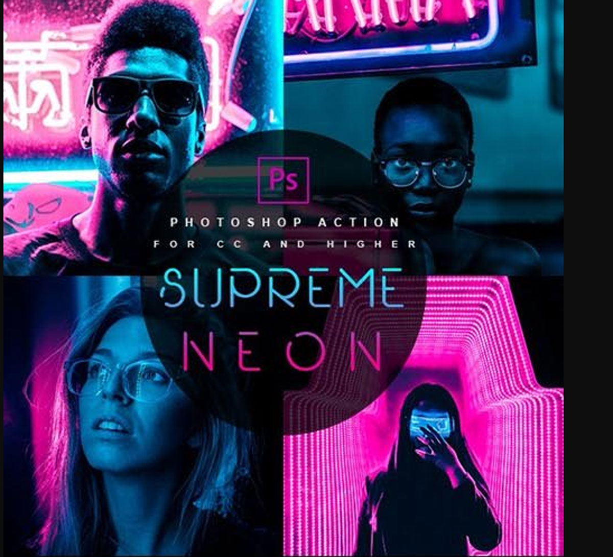 Supreme Neon - Premium Photoshop Action 27161588