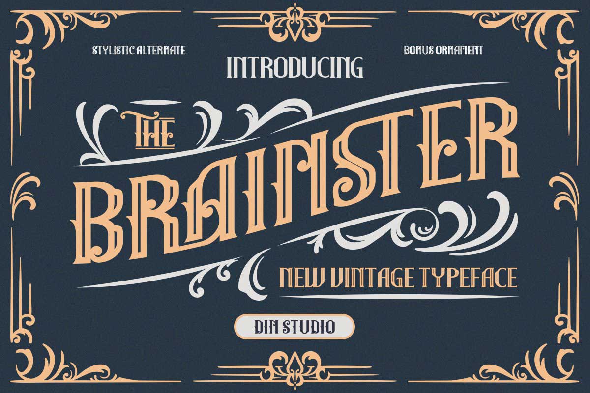 The Brainster - Vintage Display Font 5200584