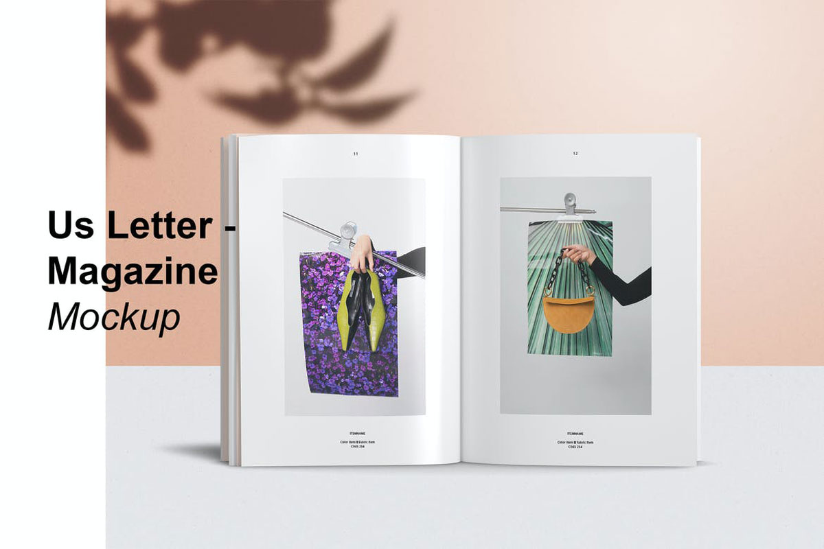 Us Letter magazine Mockup