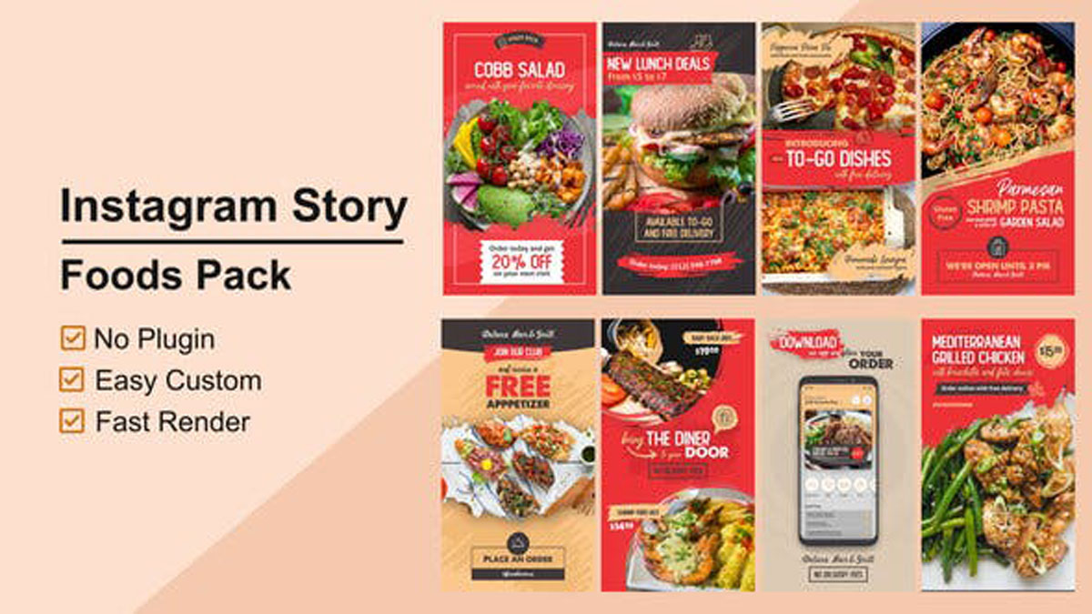 Videohive Foods Instagram Stories V12 27802574