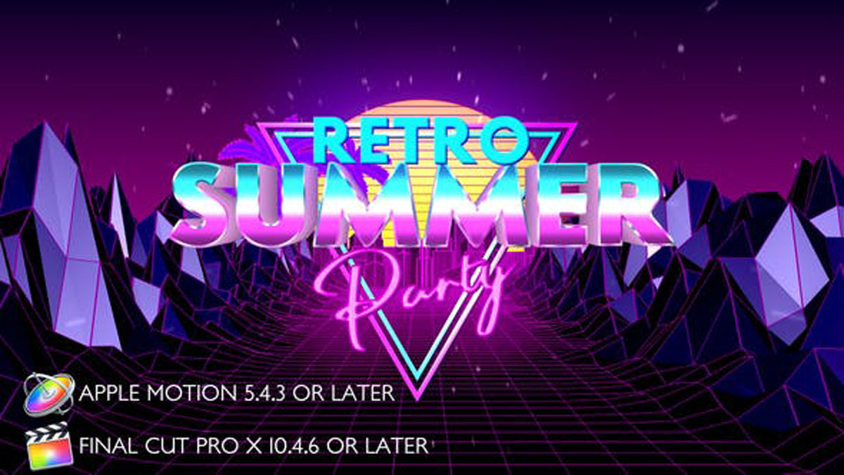 Videohive Retro Summer Party Opener Apple Motion 27805010