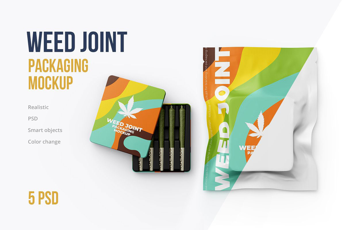 Weed Joint Packaging Mockup 4826343