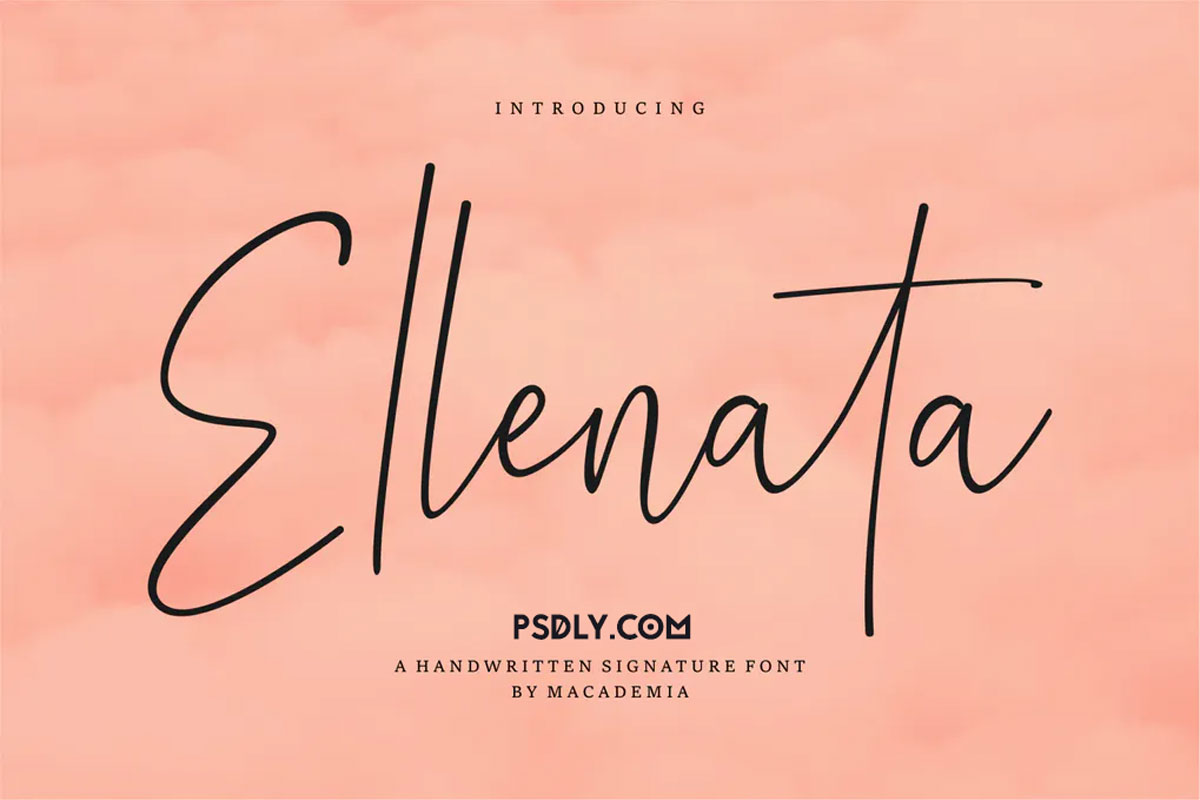 Ellenata - Signature Font