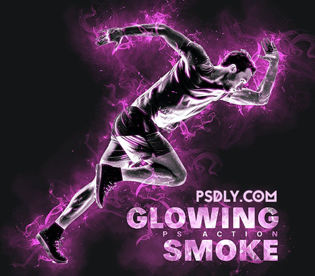 Glowing Smoke Photoshop Action 27689392
