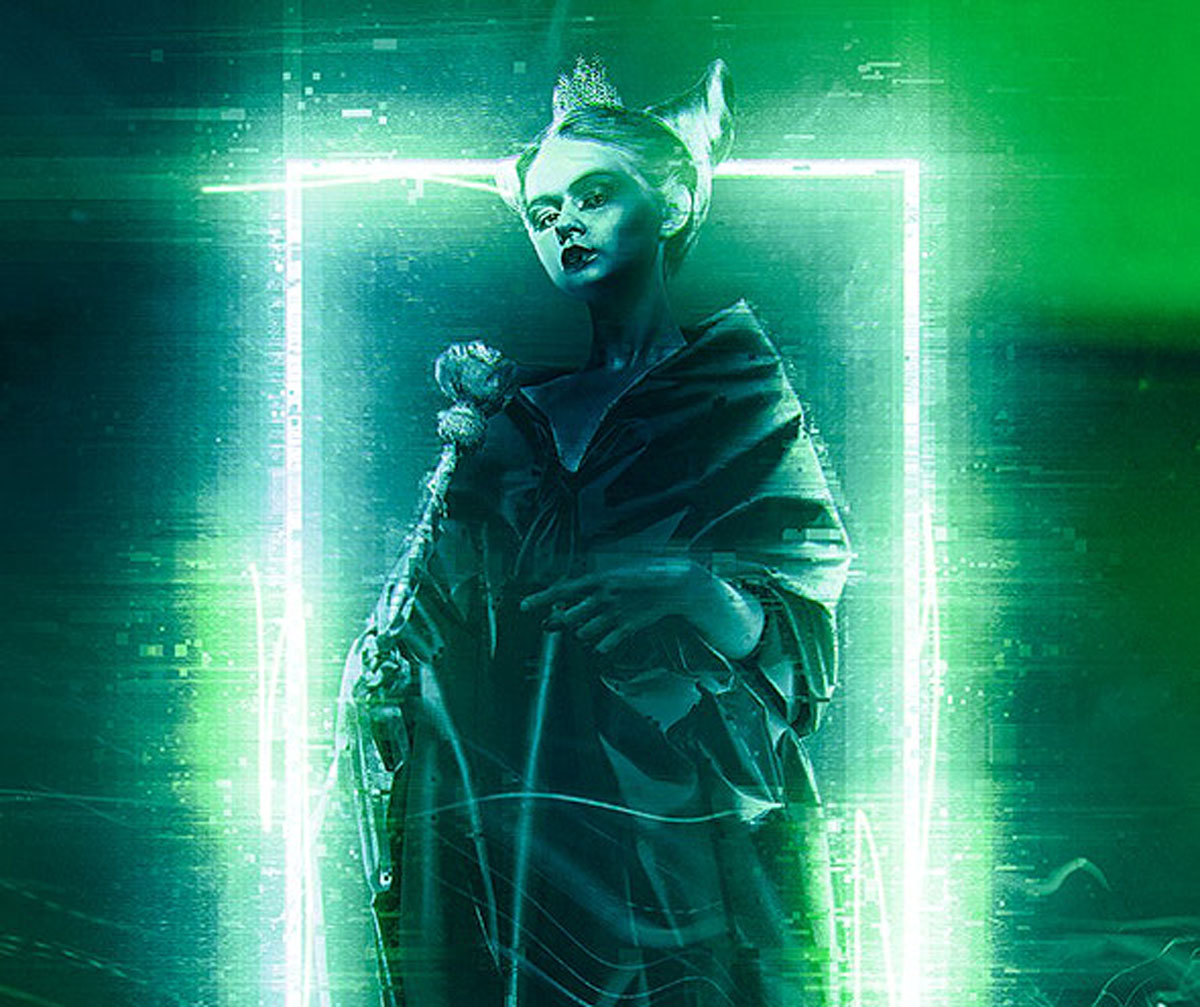 Neon Glitch Photoshop Effect 27675875