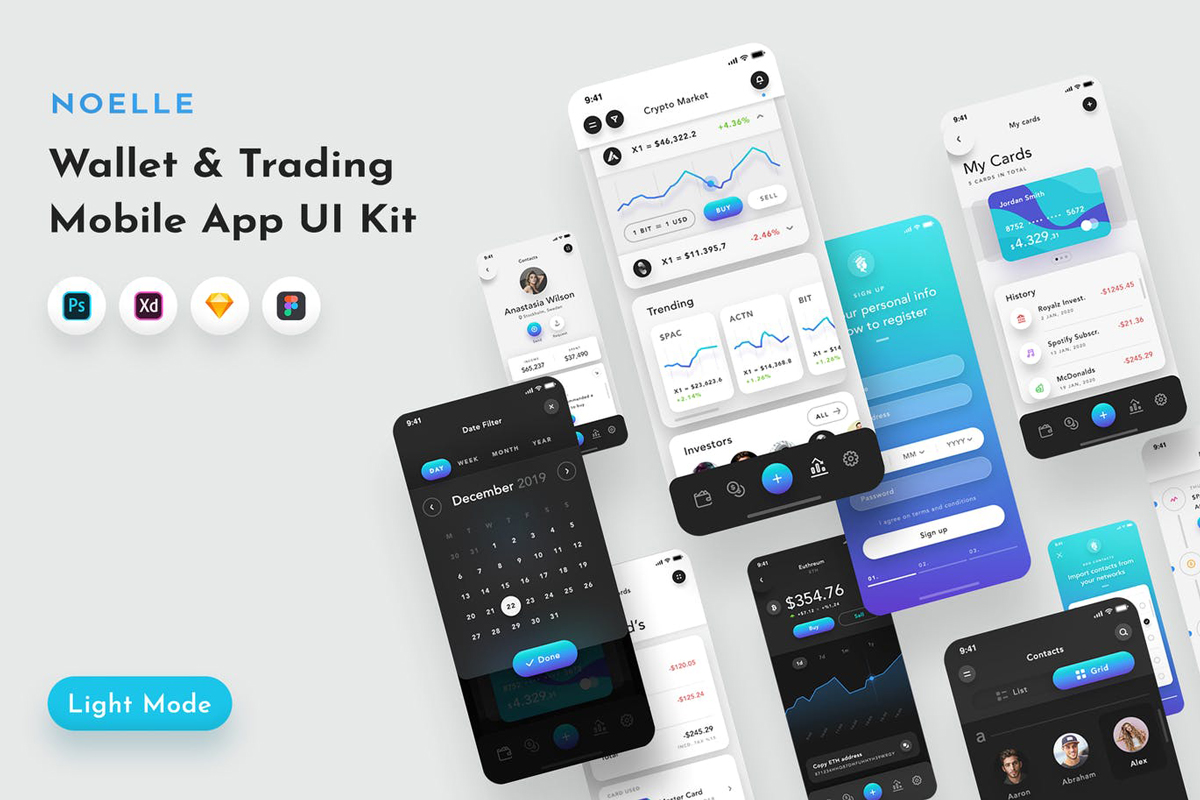 Noelle Wallet & C-currency Mobile App UI Kit