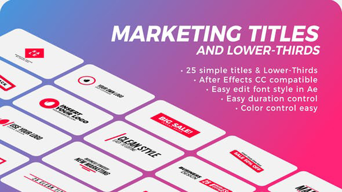 Videohive Marketing Titles & Lower-Thirds 28117505