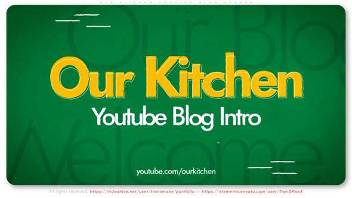 Videohive Our Kitchen Cooking Blog Opener 27981631