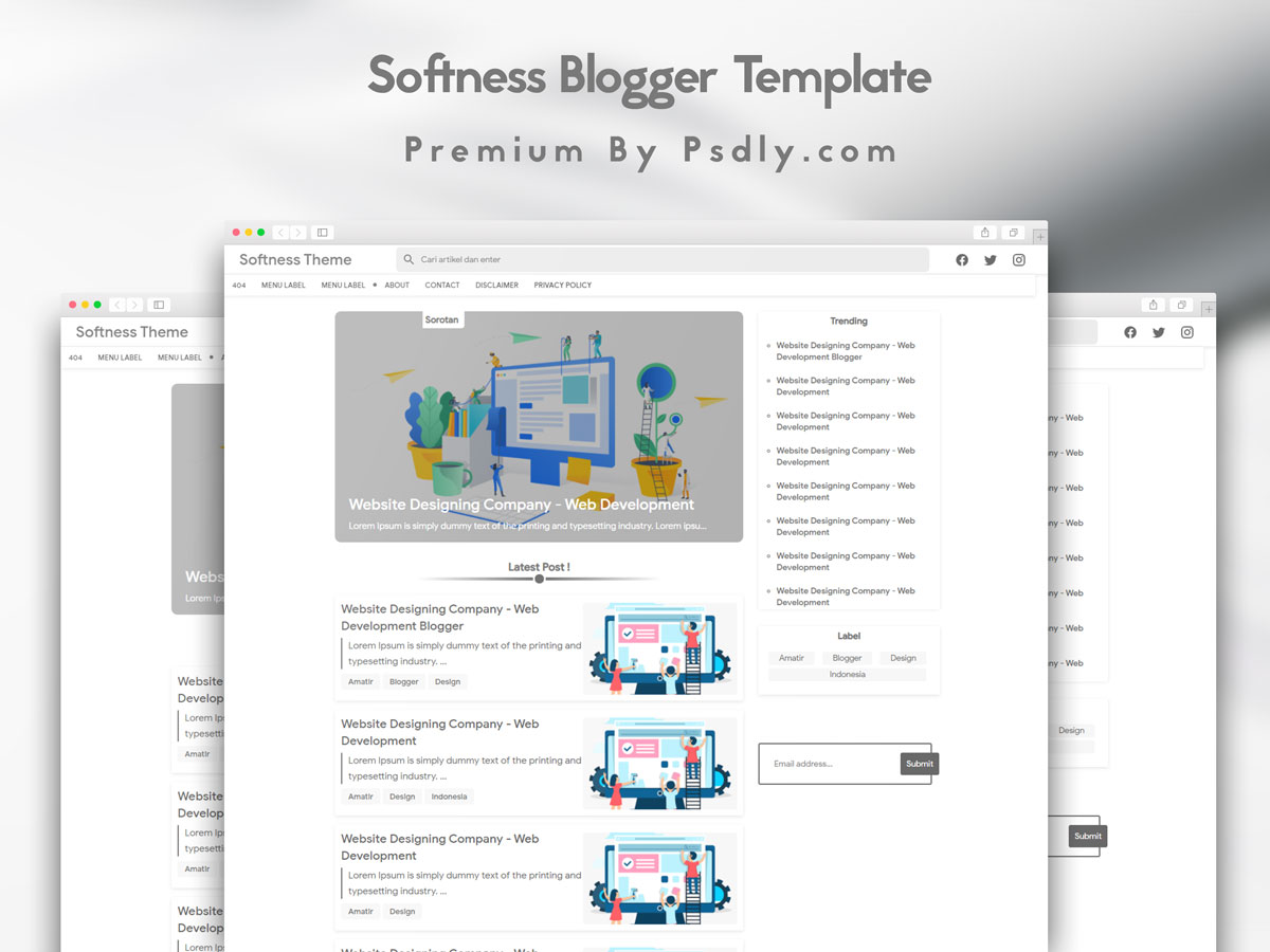 Softness Theme Blogger Template Premium Free