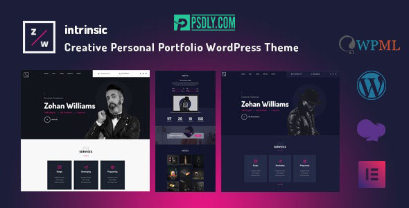 ThemeForest Intrinsic v1.0.2 Creative Personal Portfolio WordPress Themes 23153655