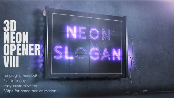 Videohive 3D Neon Opener 3 27761343