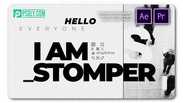 Videohive Black N White Stomp Opener 28340358