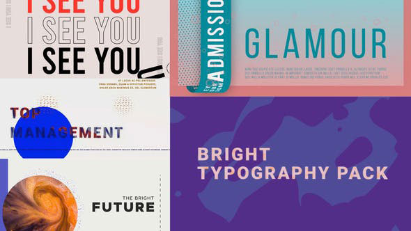 Videohive Bright Typography Pack 28530303