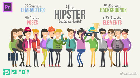 Videohive Hipster Explainer Toolkit Essential Graphics Mogrt 23253417