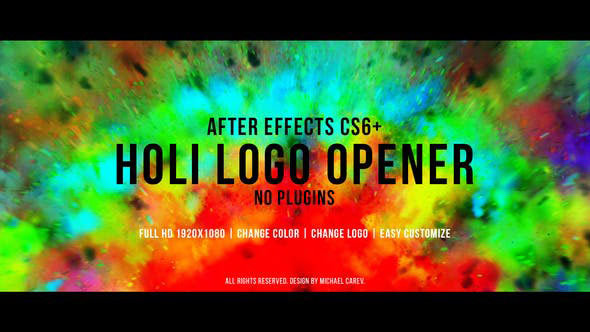 Videohive Holi Logo Opener 22765398