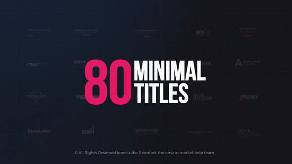 Videohive Minimal Titles Pack 28672285