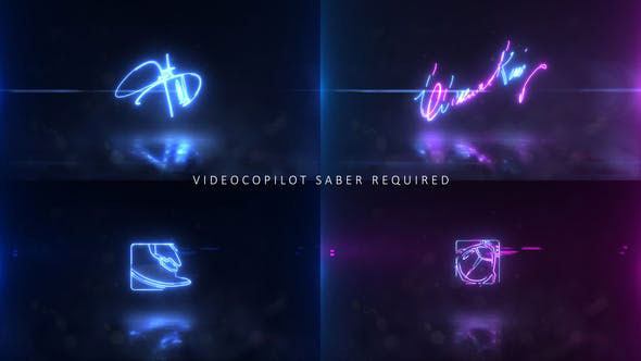 Videohive Neon Signature Logo 24569181