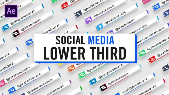 Videohive Social Media Lower Third Parallelogram 28401112