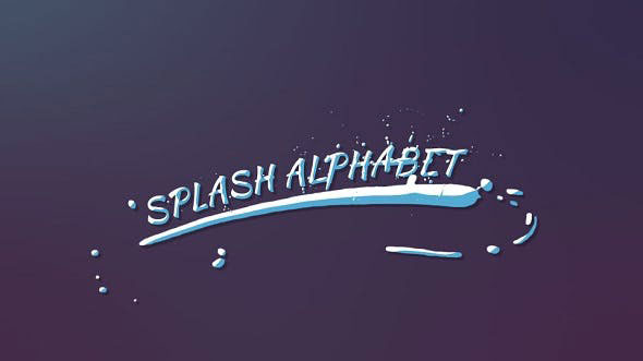 Videohive Splash Alphabet 19352835