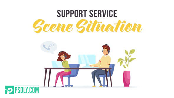Videohive Support service – Scene Situation 28478636
